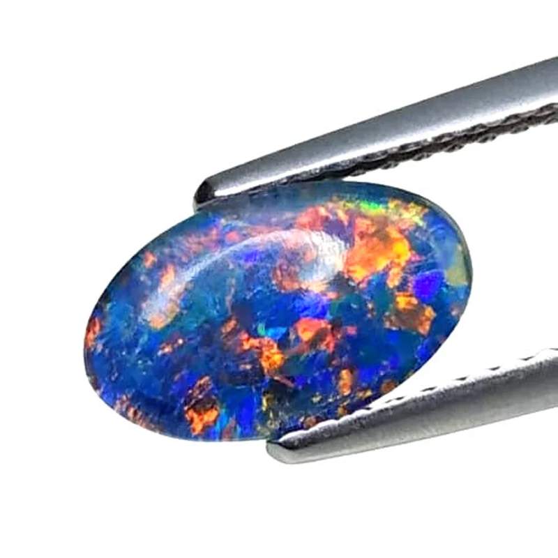 2.45cts Multicolor play natural triplet opal oval cabochon loose gemstones "see video"