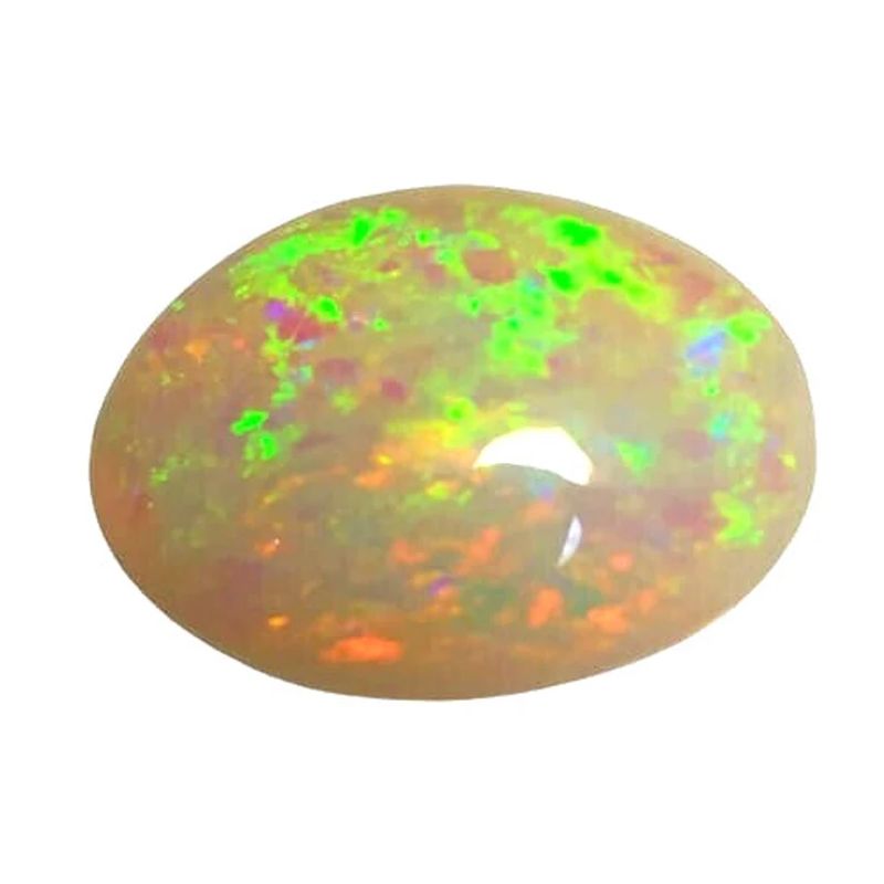 4.37 CTS Natural Australian multicolor opal oval cabochon  " see video "