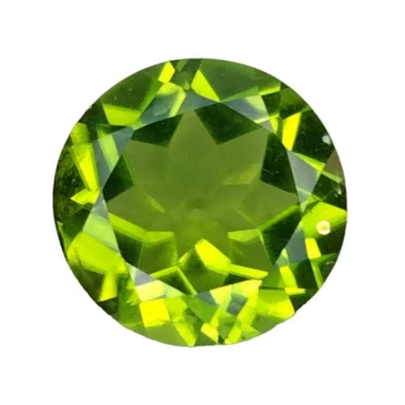 4.55CTS  green natural peridot round cut loose gemstones "see video "