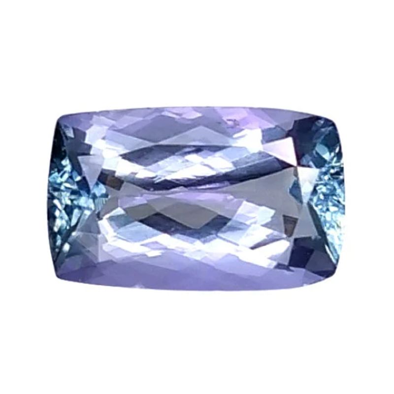 3.24CTS blue green natural tanzanite cushion cut loose gemstones "see video"