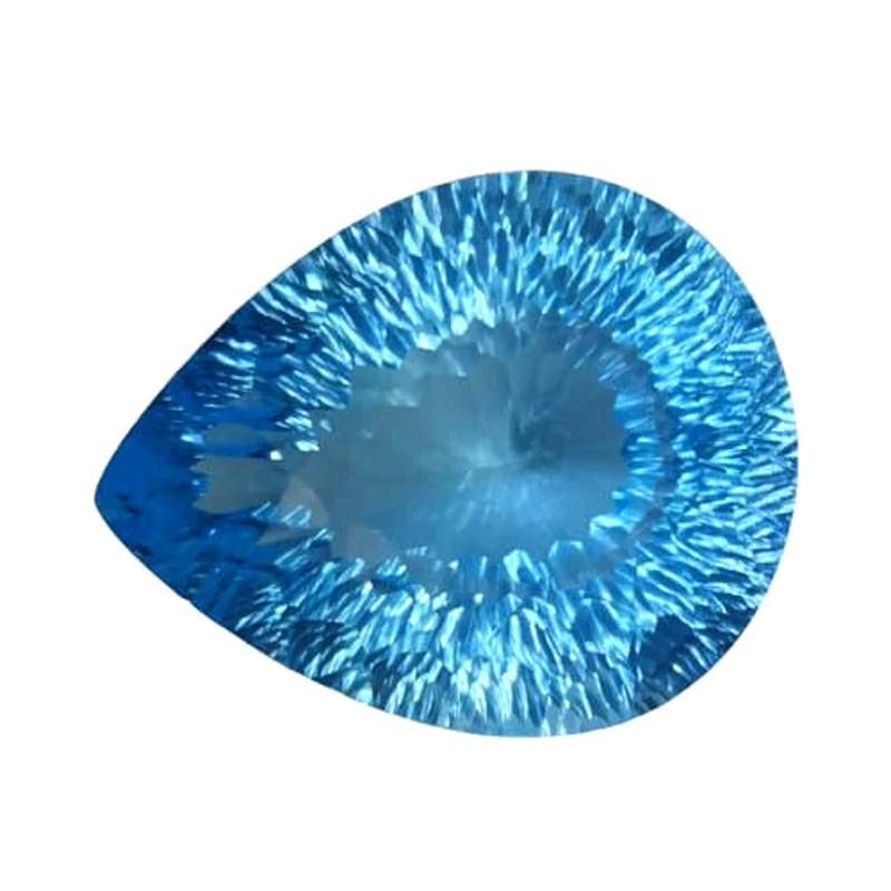 25.085CTS  blue natural topaz pear cut loose gemstones "see video"