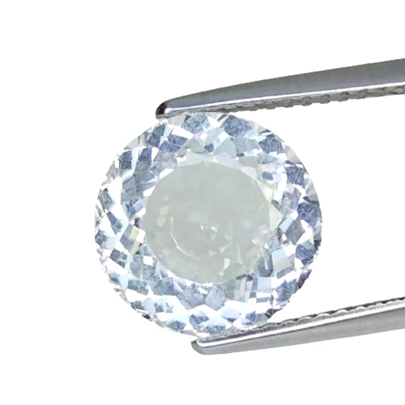 4.20cts White natural topaz round cut loose gemstones "see video"