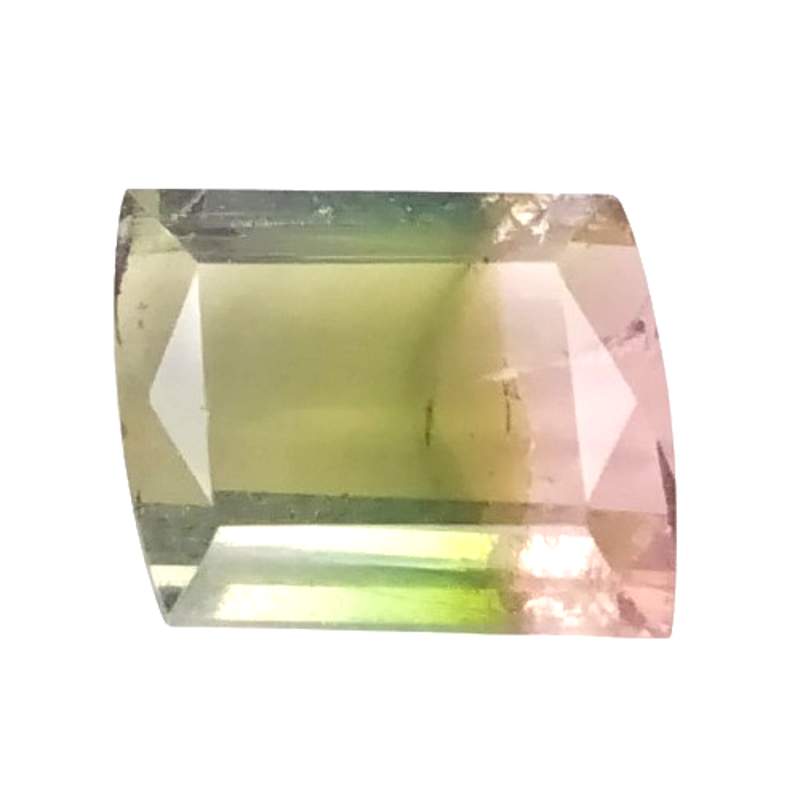 1.89cts Pink green natural bi-color natural tourmaline fancy cut loose gemstones "see video"