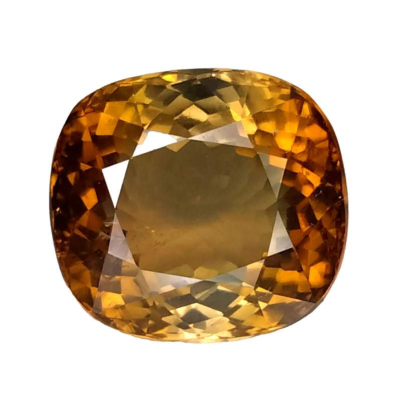 11.09 CTS brown natural tourmaline cushion loose gemstones "see video "