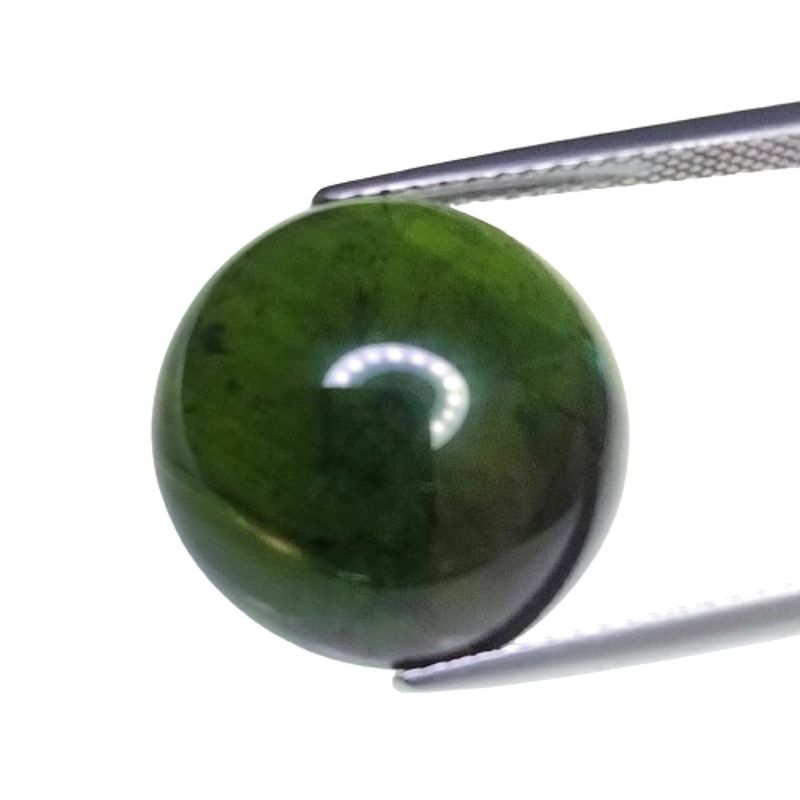 12.900cts Green natural tourmaline round cabochon loose gemstones "see video"