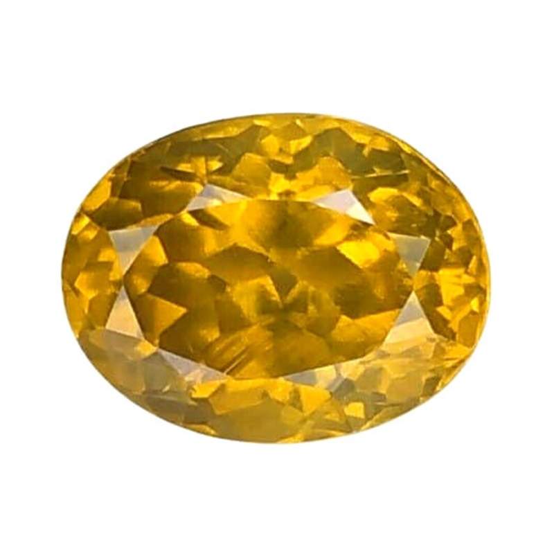 3.32 CTS Yellow natural zircon oval cut loose gemstones "see video "