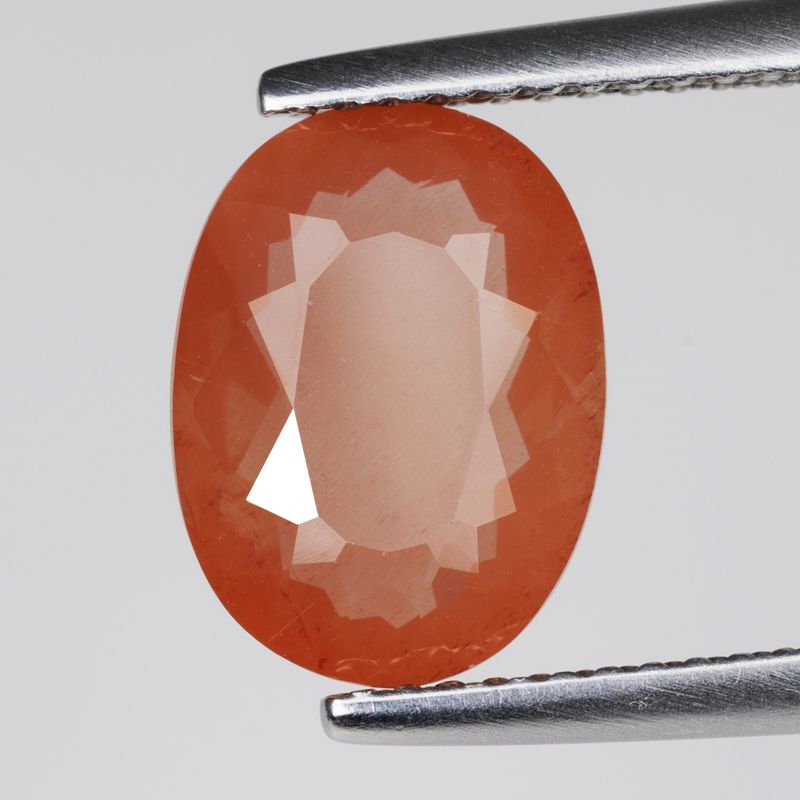 2.49 ct Andesine Feldspar Loose Gemstone Orange Red Color - GR7291-FC630