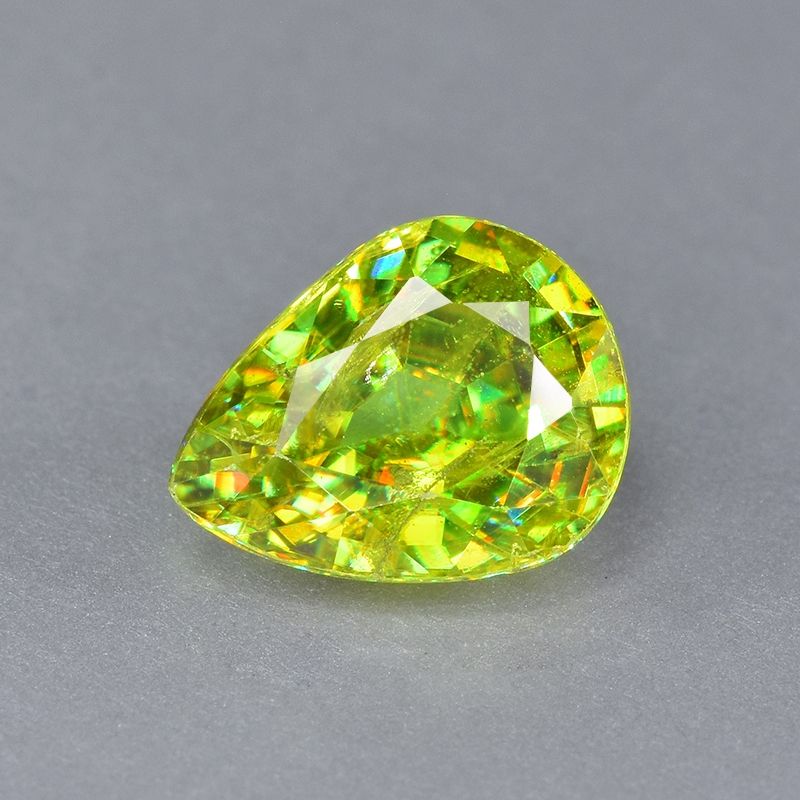 1.01 ct Sphene Loose Gemstone Flashing Green Color - GR7191-VR542-2022