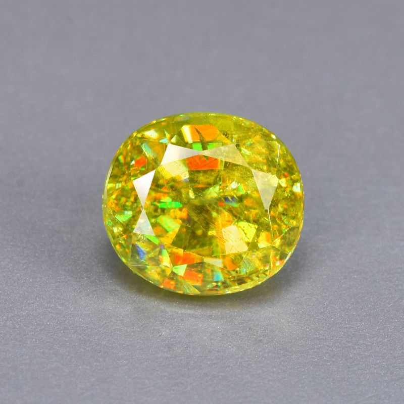 1.08 ct Sphene Loose Gemstone Flashing Green Color - GR7196-VR542-2027