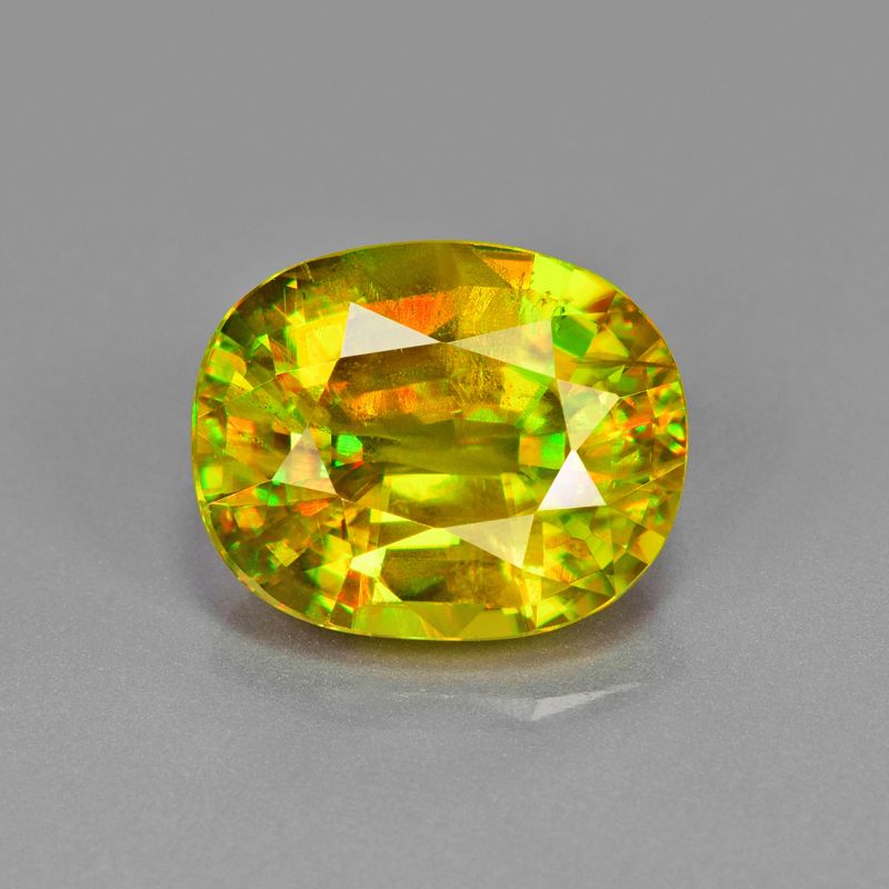 3.76 ct Sphene Loose Gemstone Multi Colors Green Color - GR7579-FC646-2166