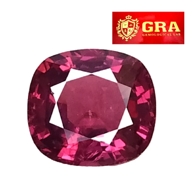 GRA certified 3.63 CTS Red natural spinel cushion cut loose gemstones " see video "