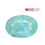 3.38CTS AIG certified Blue green natural paraiba tourmaline oval cut loose gemstones "see video"