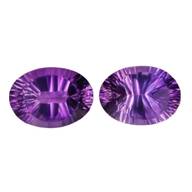 27.07cts Purple natural amethyst oval cut 2pcs loose gemstones "see video"