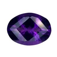 12.03 cts Purple natural amethyst fantasy oval  loose gemstones " see video "