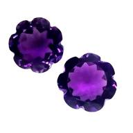 16.09cts Purple natural Amethyst heart fantasy 2pcs loose gemstones "see video"