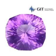 Git certified 25.78 CTS Purple natural Amethyst cushion fantasy shape loose gemstones   "see video"