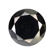 1.51 CTS  black natural diamond round cut loose gemstones " see video "