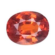 2.09cts Red orange spessartite garnet oval cut loose gemstones "see video"