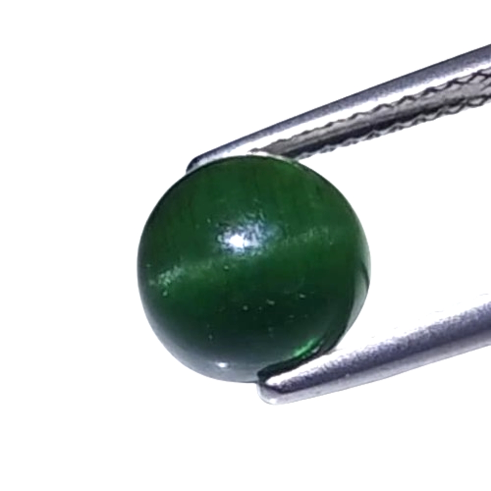 3.20cts Green natural apatite cat's eye round cabochon loose gemstones "see video"