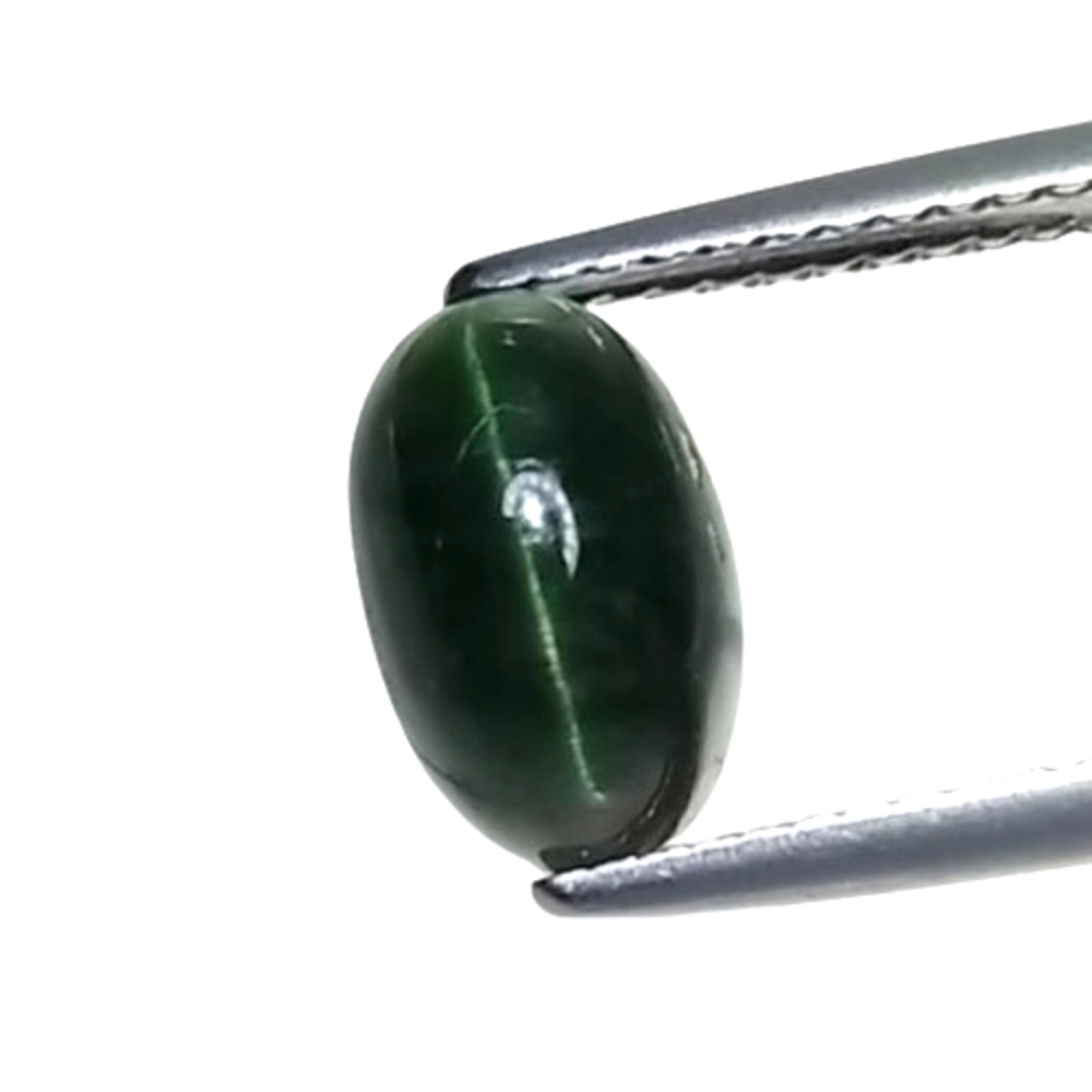 2.80cts Green natural apatite cat's eye oval cabochon loose gemstones "see video"