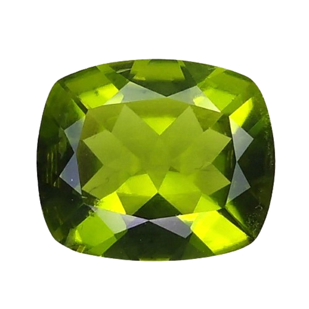 4.64cts Green natural peridot cushion cut loose gemstones "see video"