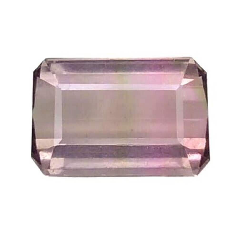 2.27 CTS pink green natural bi color tourmaline octagon cut loose gemstones "see video "