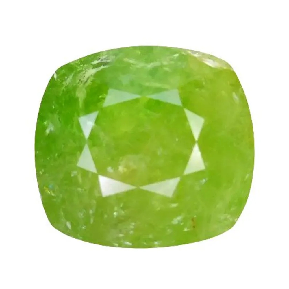 17.45 CTS Green natural Grossular garnet cushion shape loose gemstones "see video "