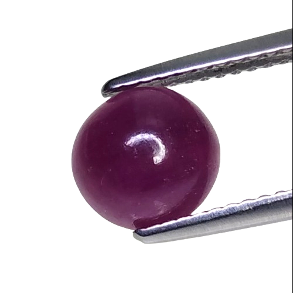 2.125cts Pink red natural ruby round cabochon cut loose gemstones "see video"