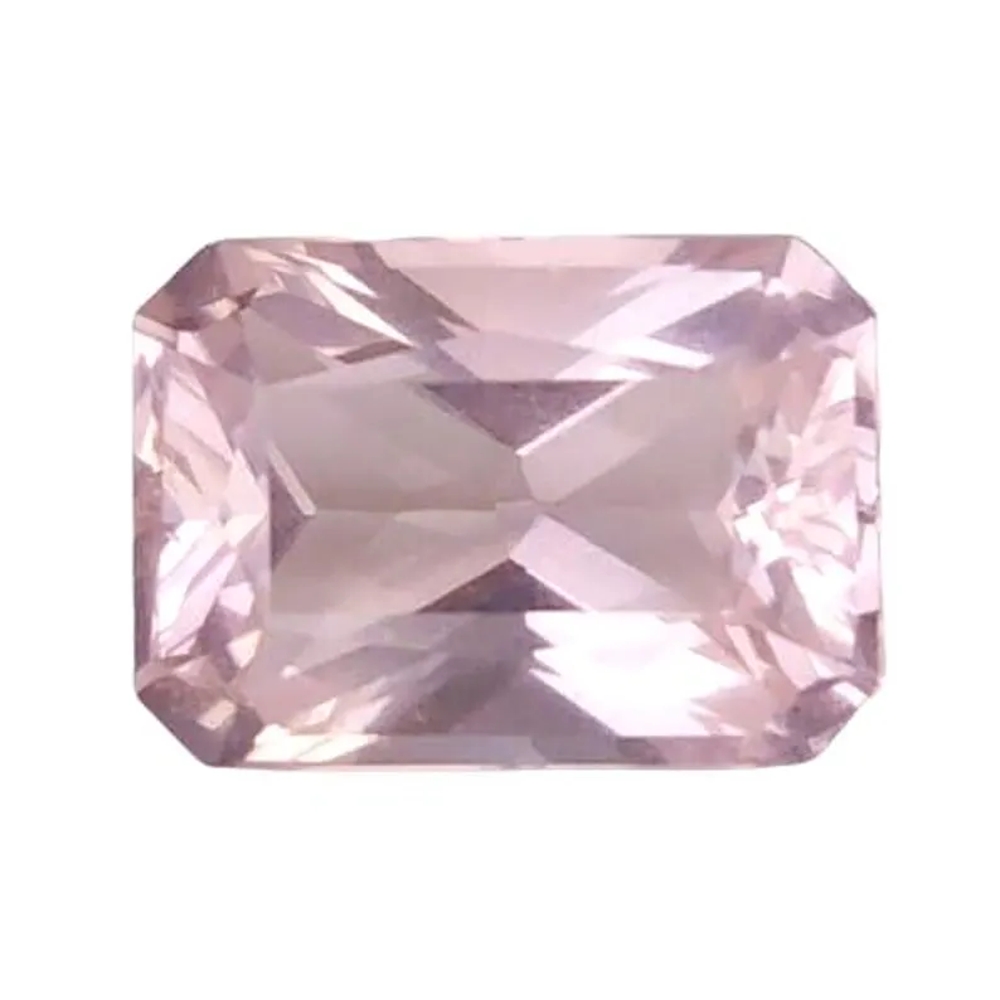 3.40 CTS Peach pink natural morganite octagon shape loose gemstones "see video "