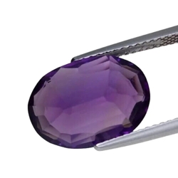 6.52cts Purple natural amethyst fantasy oval loose gemstones " see video "