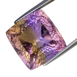 16.53 purple & yellow natural ametrine cushion fantasy loose gemstones see video