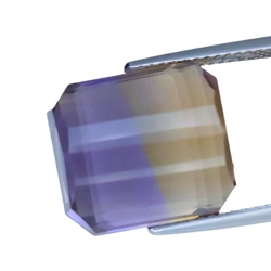 17.48 purple & yellow natural ametrine octagon cut loose gemstones , "see video"