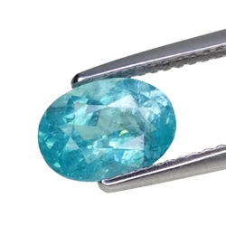 1.61CTS Blue Green natural apatite oval cut loose gemstones " see video "