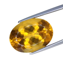 12.74 CTS Golden yellow natural beryl oval cut loose gemstones "see video "