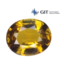 GIT Certified 4.14 Orange yellow natural Chrysoberyl oval cut loose gemstones " see video"