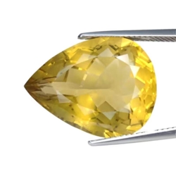 15.26 CTS  Yellow natural citrine pear fancy cut loose gemstones "see video "