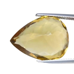 15.26 CTS  Yellow natural citrine pear fancy cut loose gemstones "see video "