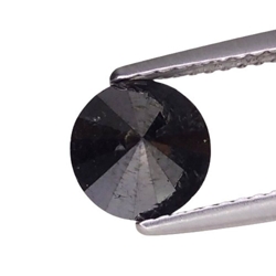 1.51 CTS  black natural diamond round cut loose gemstones " see video "