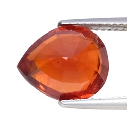 6.15 cts orange red natural spessartite garnet pear loose gemstones "see video