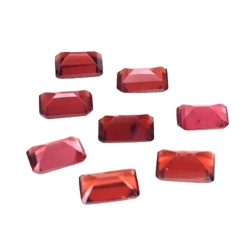 5.30cts Red natural garnet octagon cut 8pcs loose gemstones "see video"