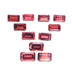 4.62cts Red natural garnet octagon cut 11pcs loose gemstones "see video"