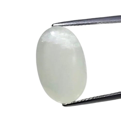 12.58cts White blue natural moonstone cat's eye oval cabochon oval cut loose gemstones "see video"