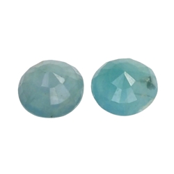 2.35cts Bluish green natural Grandidierite round cut 2pcs loose gemstones "see video"