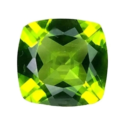 4.98 CTS Green natural peridot cushion cut loose gemstones " see video "