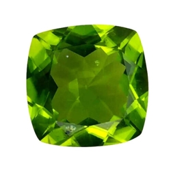 6.07 CTS Green peridot cushion shape loose gemstones " see video "