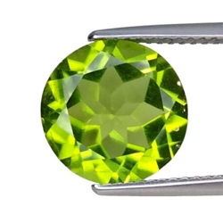 4.55CTS  green natural peridot round cut loose gemstones "see video "