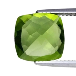 4.98 CTS Green natural peridot cushion cut loose gemstones " see video "