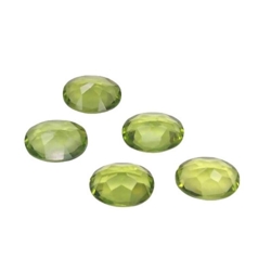 6.65ct Green natural Peridot oval shape 5pcs  loose gemstones "see video"