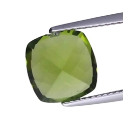 4.49cts Green natural peridot cushion cut loose gemstones "see video"