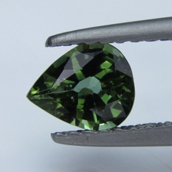 0.68 Cts  Natural  Green Sapphire Loose Gemstone Pear Cut